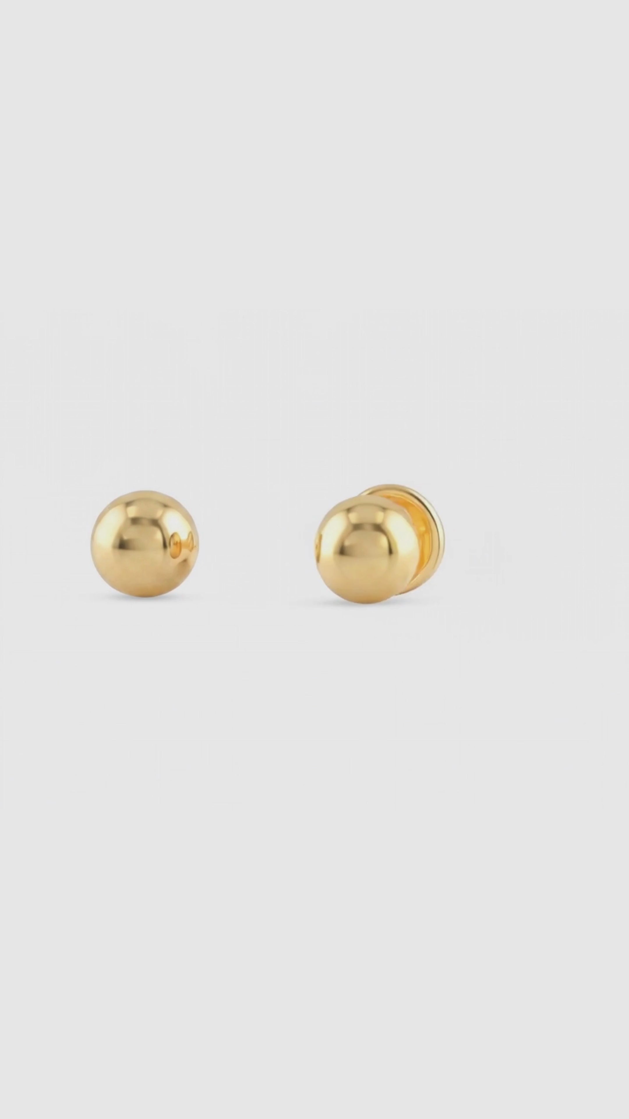 Load video: Sphere Studs Earrings | 18K Gold Plated