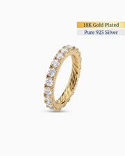 Éclat Eternity Ring | 18K Gold Plated